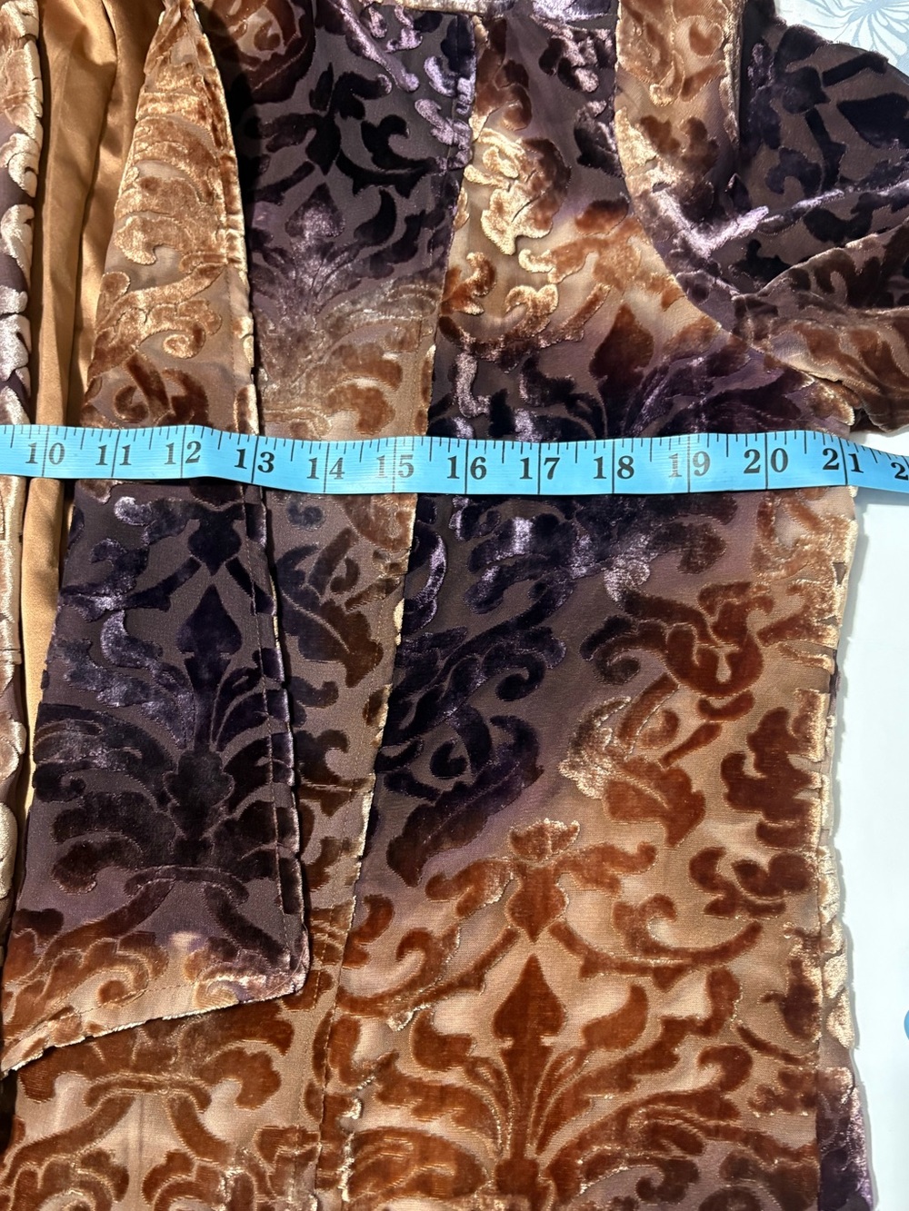 Sundance Blazer Womens 12 Firelight Silk blend Velvet Burnout Purple Brown Boho - Picture 4 of 11